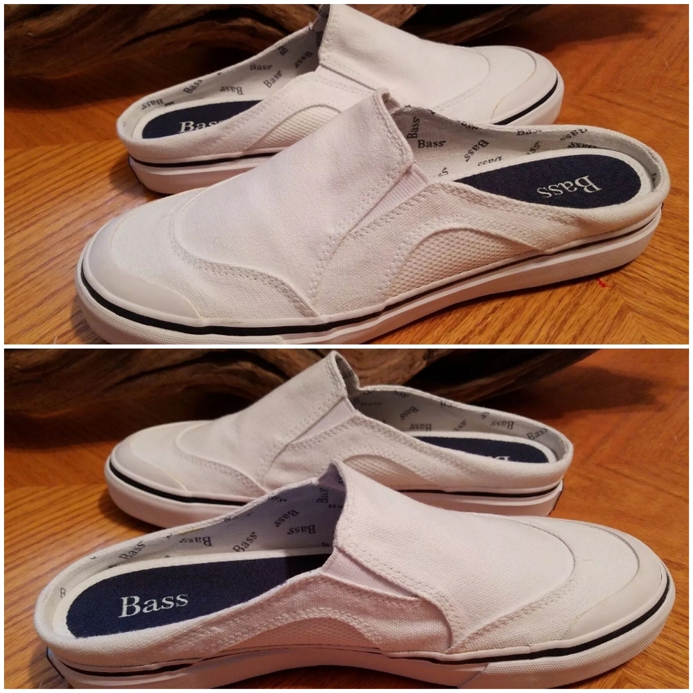 GH Bass "Bonaire"Slip On Canvas White Backless Sne